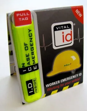 Vitalid Large Personal Emergency Id System Hard Hat/clothing  - Wsid02