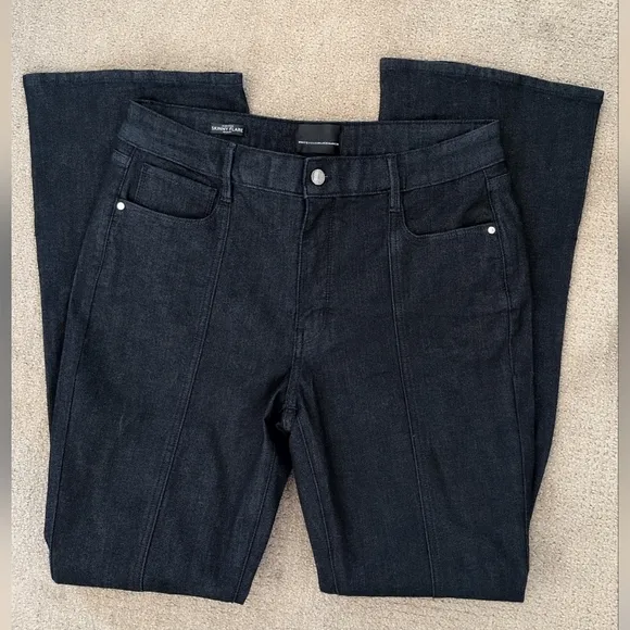 White House Black Market High Rise Sculpt Seamed Front Flare Jeans With Slits