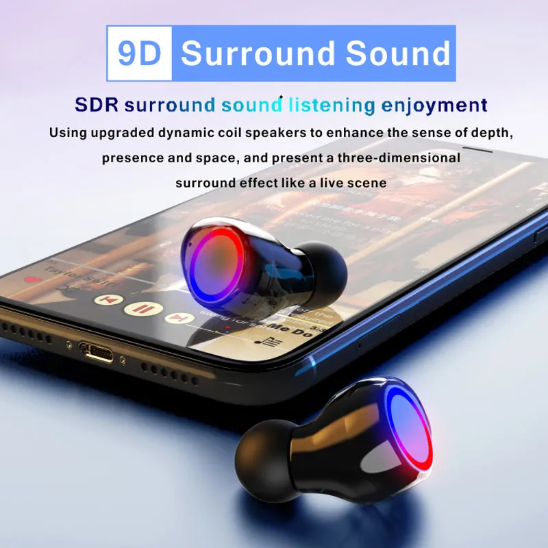 Wireless Bluetooth Earphone with Microphone Sports Waterproof Wireless Headphones