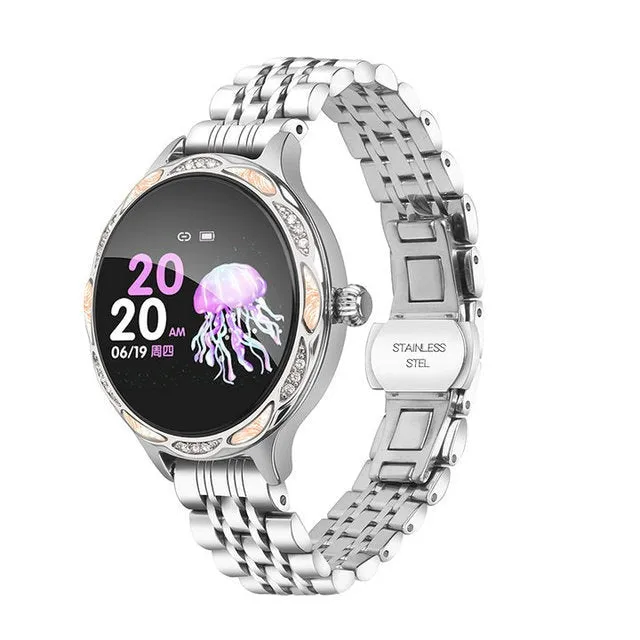 Women IP68 sports Wristwatch  Bluetooth Watch Bracelet
