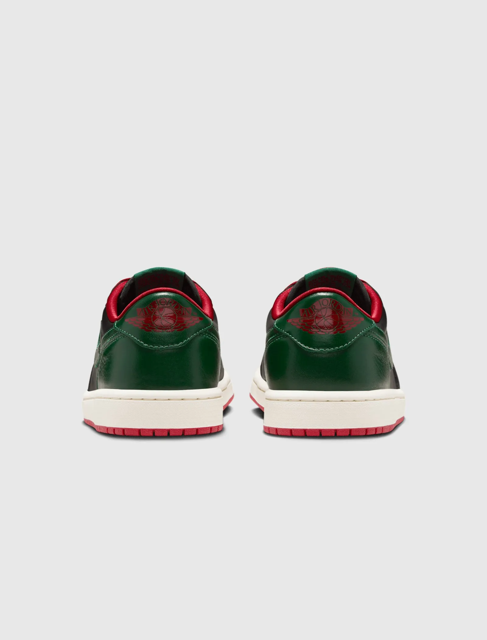 WOMEN'S AIR JORDAN 1 LOW OG "BLACK/GORGE GREEN/VARSITY RED"
