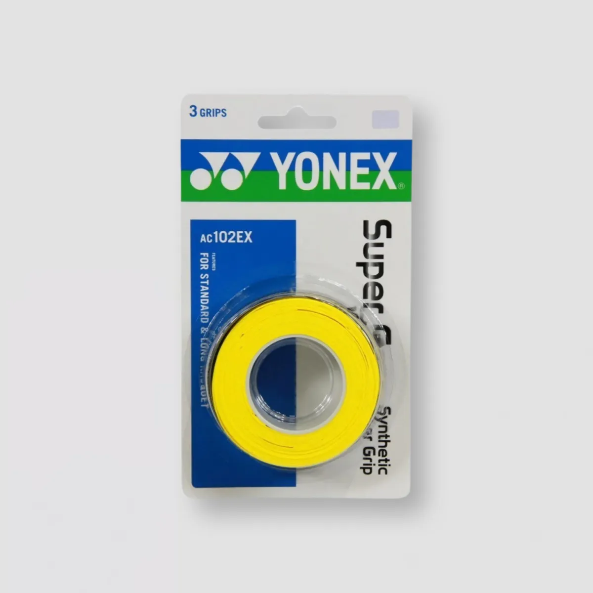 YONEX Wet Super Grap AC102EX Yellow (3 Pack)