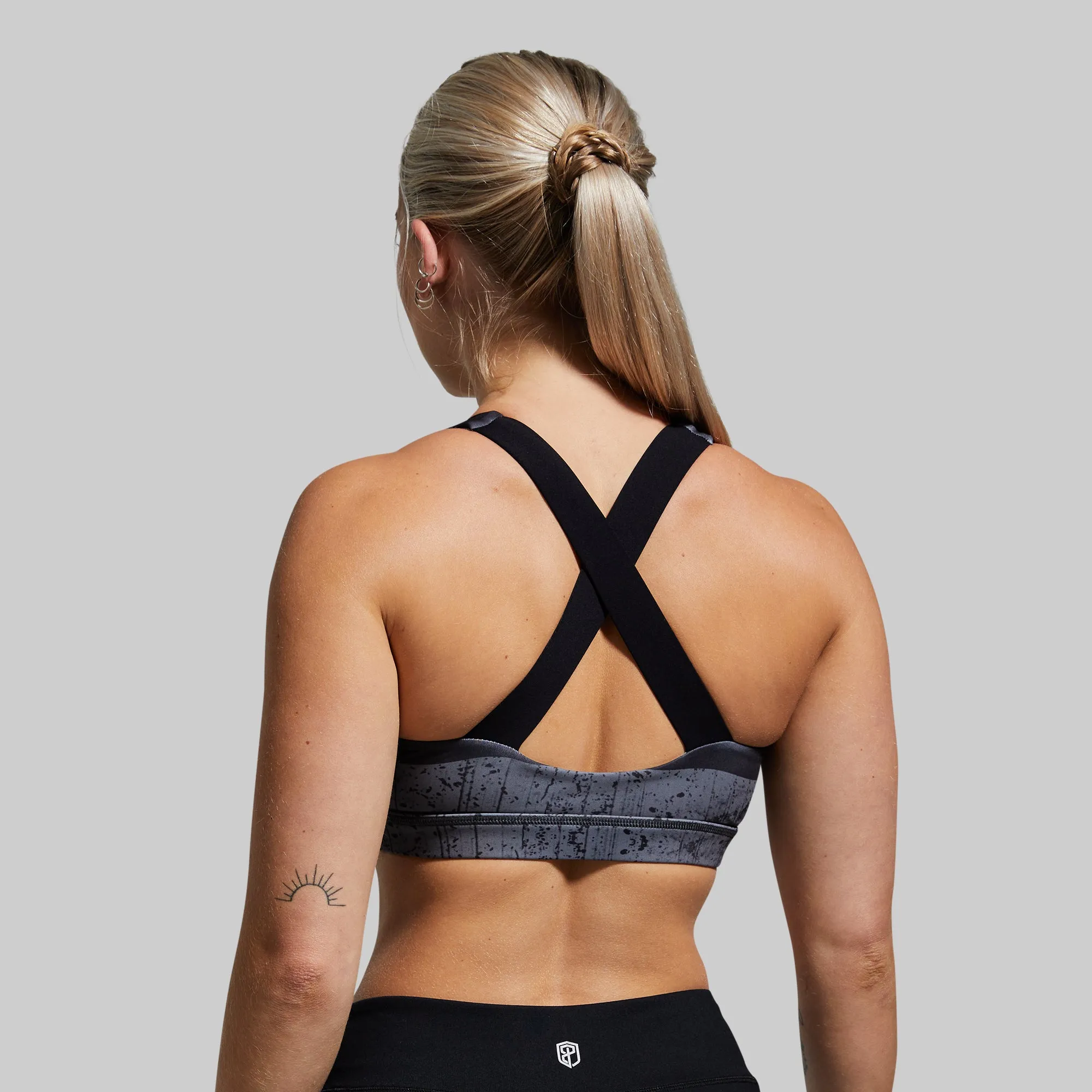 Your Essential Sports Bra (Thin Blue Line Gunmetal)