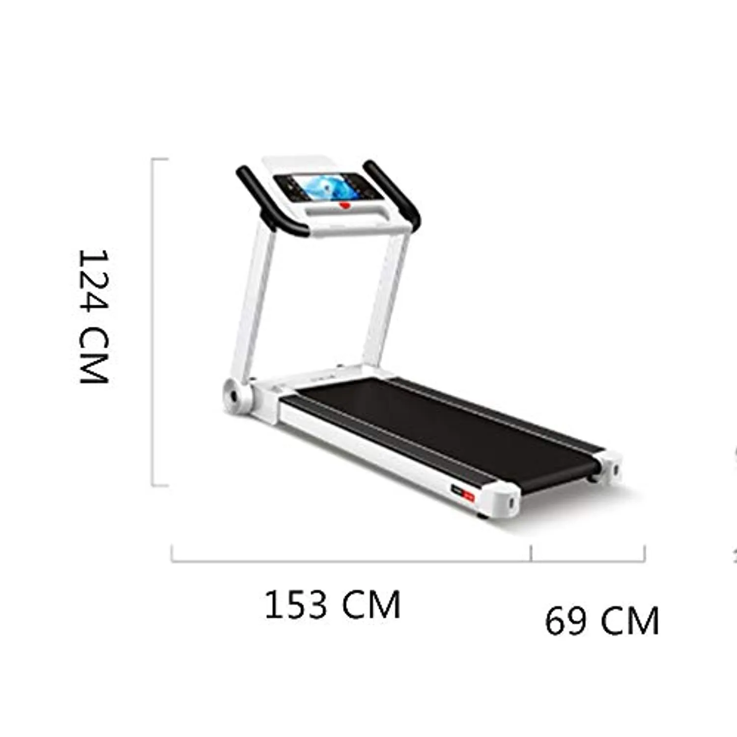Zzfni Treadmill Indoor Treadmill, Household Electric Models Folding Ultra-Quiet Treadmill, Gym Tools Foldable Treadmill